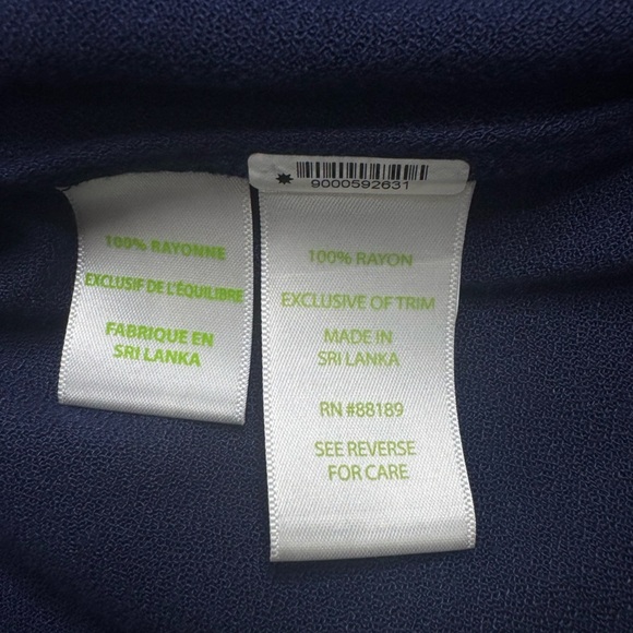 Lilly Pulitzer Navy Dress with Gold Embellishment and Front Zipper - Picture 6 of 9